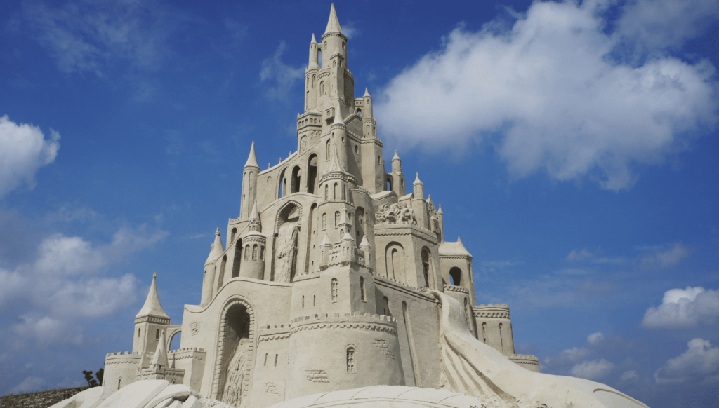 Construcción de castillos de arena